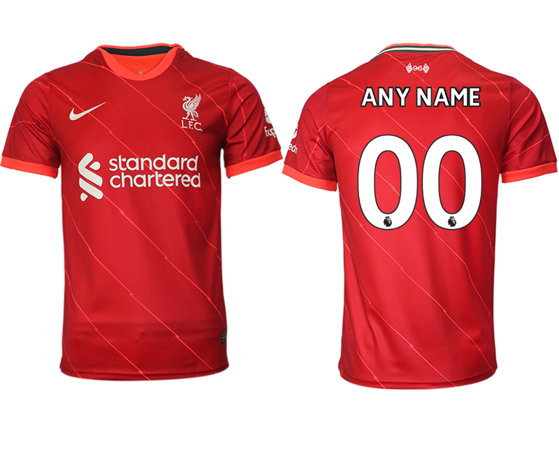 Men 2021-2022 Club Liverpool home aaa version red customized Soccer Jersey->customized soccer jersey->Custom Jersey